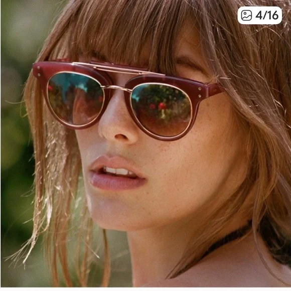 Mr. Leight Laurel Sunglasses in Rosewood. - Picture 2 of 5